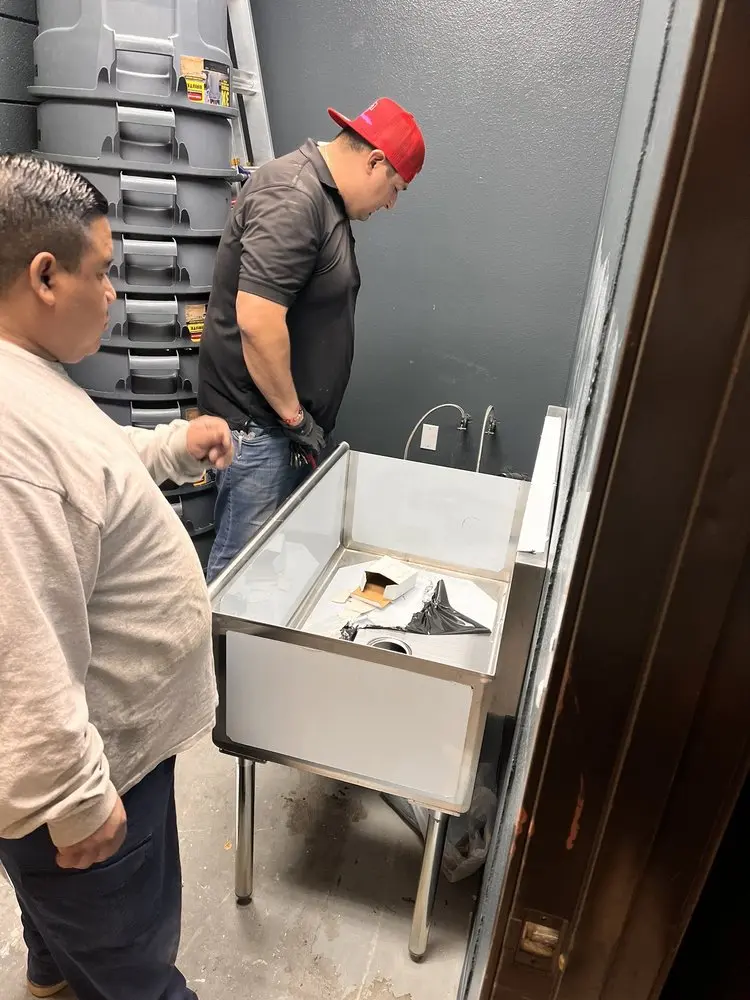 Commercial plumbing and sink installation in Anthony